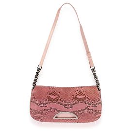 Sac à bandoulière Malice en python rose Dior Rose