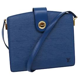 Louis Vuitton-LOUIS VUITTON Epi Capucines Shoulder Bag Blue M52345 LV Auth 31094-Blue