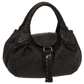 FENDI Spy Bag Sac à Main Cuir Marron Auth gt2752 Marron