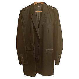 Cappotto nero in pelle e cotone The Kooples Nero