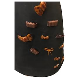 JW Anderson-J bow skirt.W Anderson-Black,Light brown