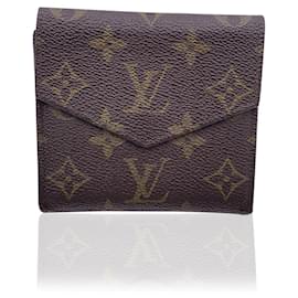 Louis Vuitton-Vintage Monogram Canvas Compact lined Flap Wallet-Brown