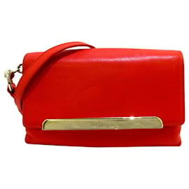 Christian Louboutin-Christian Louboutin Red Leather Crossbody Bag-Red