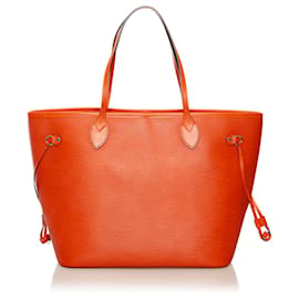 Louis Vuitton-Louis Vuitton Orange Epi Neverfull MM-Orange