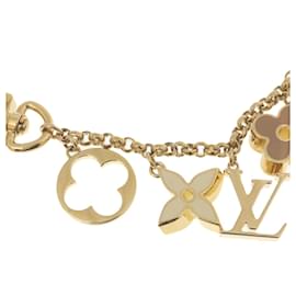Louis Vuitton-LOUIS VUITTON Chain Fleur de Monogram Charm Gold M65111 LV Auth am459b-Golden