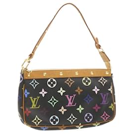 Louis Vuitton-Estuche para accesorios de bolsillo con monograma multicolor de LOUIS VUITTON Negro M92648 a.m298segundo-Negro