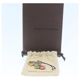 Louis Vuitton-LOUIS VUITTON Pastille Taschenanhänger Gold Multicolor LV Auth am286b-Mehrfarben,Golden