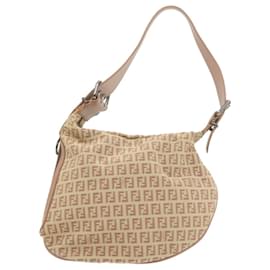 Fendi-FENDI Zucchino Canvas Sac à bandoulière Rose Beige Auth am308b-Rose,Beige