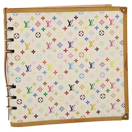 Louis Vuitton-LOUIS VUITTON Monogram Multicolor Vendredi Note Cover Book White LV Auth am474BA-White