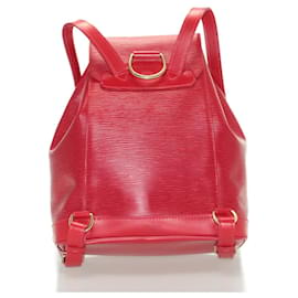 Louis Vuitton-LOUIS VUITTON Epi Montsouris MM Backpack Red LV Auth am2389SA-Red