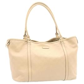 Gucci-GUCCI Gucci Shima Tote Bag Cuir Beige Auth am1040g-Beige