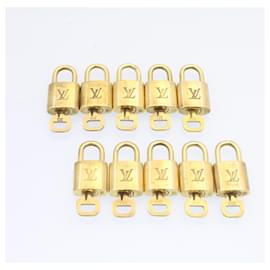 Louis Vuitton-cadenas Louis Vuitton 10set Cadenas Gold Tone LV Auth am1292g-Autre