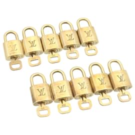Louis Vuitton-Louis Vuitton padlock 10set Padlock Gold Tone LV Auth am1294g-Other