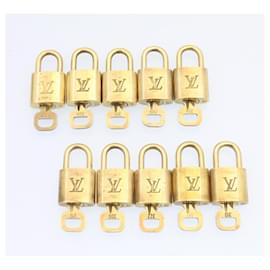 Louis Vuitton-Louis Vuitton padlock 10set Padlock Gold Tone LV Auth am1294g-Other