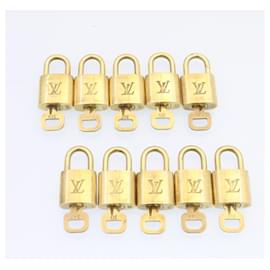 Louis Vuitton-Louis Vuitton padlock 10set Padlock Gold Tone LV Auth am1296g-Other