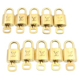 Louis Vuitton-Louis Vuitton Vorhängeschloss 10Set Gold Tone LV Auth am1298G-Andere