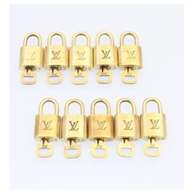 Louis Vuitton-cadenas Louis Vuitton 10set Cadenas Gold Tone LV Auth am1301g-Autre