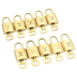 Louis Vuitton-Louis Vuitton padlock 10set Padlock Gold Tone LV Auth am1302g-Other