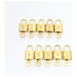Louis Vuitton-cadenas Louis Vuitton 10set Cadenas Gold Tone LV Auth am1354g-Autre