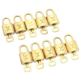 Louis Vuitton-Louis Vuitton padlock 10set Padlock Gold Tone LV Auth am1357g-Other