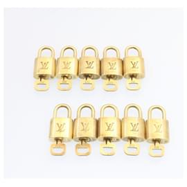 Louis Vuitton-Louis Vuitton padlock 10set Padlock Gold Tone LV Auth am1358g-Other