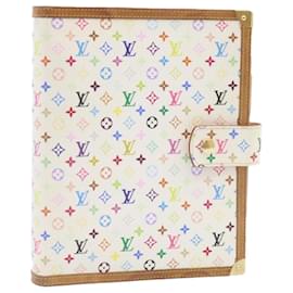 Louis Vuitton-LOUIS VUITTON Multicolor Agenda GM Tagesplaner Hülle Weiß R20894 Auth bin1380ga-Weiß