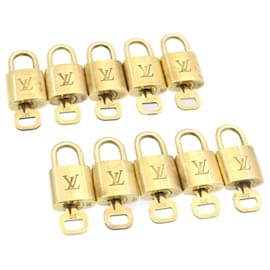 Louis Vuitton-Louis Vuitton padlock 10set Gold Tone LV Auth am1425g-Other