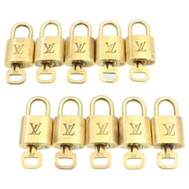 Louis Vuitton-Cadeado Louis Vuitton 10definir Gold Tone LV Auth am1425g-Outro