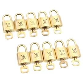Louis Vuitton-Louis Vuitton padlock 10set Gold Tone LV Auth am1428g-Other
