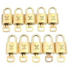 Louis Vuitton-Louis Vuitton Vorhängeschloss 10Set Gold Tone LV Auth am1429G-Andere