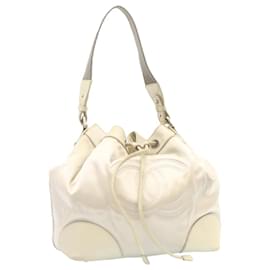 Chanel-CHANEL Shoulder Bag Nylon Leather Silver CC Auth am1442ga-Silvery