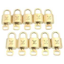 Louis Vuitton-Louis Vuitton padlock 10set Gold Tone LV Auth am1432g-Other
