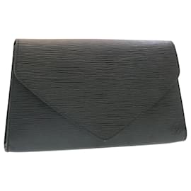 Louis Vuitton-LOUIS VUITTON Epi Art Deco Clutch Bag Black M52632 LV Auth am1652g-Black