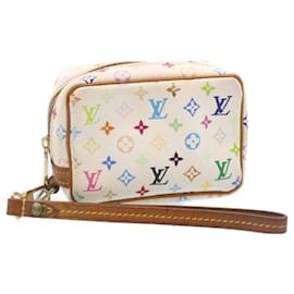 Louis Vuitton-Bolso de mano para pantalones con monograma multicolor de LOUIS VUITTON Blanco M58033 Autenticación1686sol-Blanco