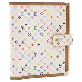 Louis Vuitton-LOUIS VUITTON Agenda Agenda GM Multicolore Blanc R20894 LV suis701SA-Blanc