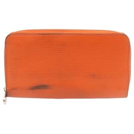 Louis Vuitton-LOUIS VUITTON Epi Zippy Wallet Cartera larga Naranja M60310 Autenticación LV1714sol-Naranja