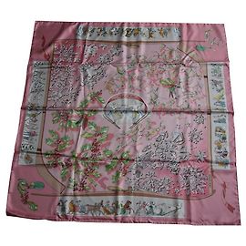 quadrado Hermès rosa 90x90 Rosa