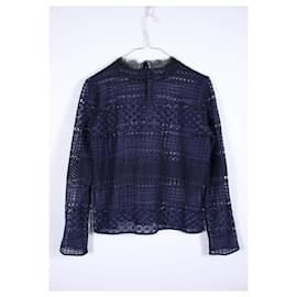 Comptoir Des Cotonniers-Garian CDC lace blouse-Black,Blue,Navy blue,Dark blue
