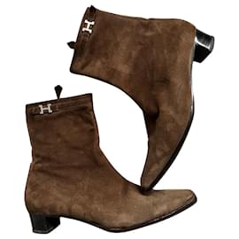 Hermès-H ankle boots-Brown