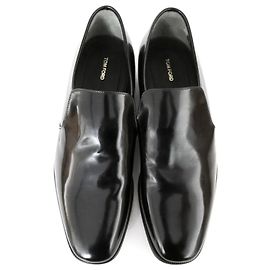 Tom Ford SS16 Mocassini in pelle nera a specchio Nero