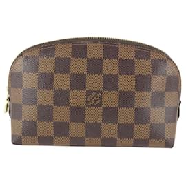 Louis Vuitton-Damier Ebene Cosmetic Pouch Demi Ronde 12l415V-Other