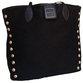 cabas clouté Trussardi Noir
