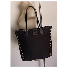 Trussardi-Trussardi studded tote bag-Black