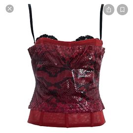 Bustiê de python vermelho Dolce & Gabbana Vermelho