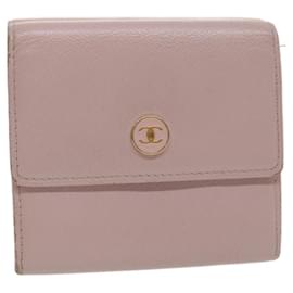Chanel-CHANEL COCO Mark Wallet Caviar Skin Pink CC Auth am2538g-Pink