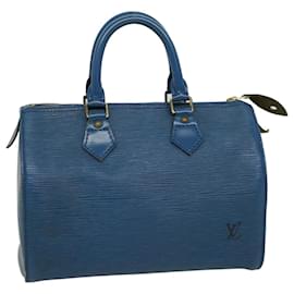 Louis Vuitton-Louis Vuitton Epi Speedy 25 Hand Bag Blue M43015 LV Auth am2466g-Blue