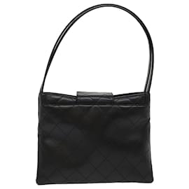Chanel-CHANEL Matelasse Shoulder Bag Lamb Skin Black CC Auth am2485ga-Black
