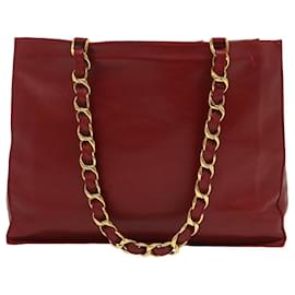 Chanel-CHANEL COCO Mark Chain Shoulder Bag Red CC Auth am2499g-Red