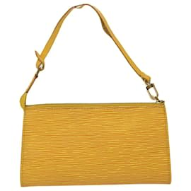 Louis Vuitton-Estuche para accesorios LOUIS VUITTON Epi Pochette Amarillo M52989 Autenticación LV2512sol-Amarillo