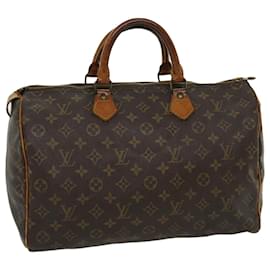 Louis Vuitton-Louis Vuitton Monogram Speedy 35 Hand Bag M41524 LV Auth jk2351-Other